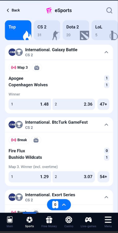 Betting on esports