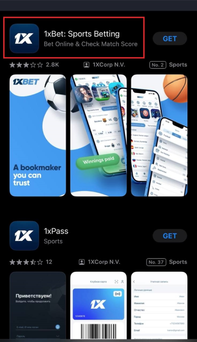 1xBet app for iOS in the App Store