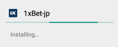 Installation of the 1xBet app on Android