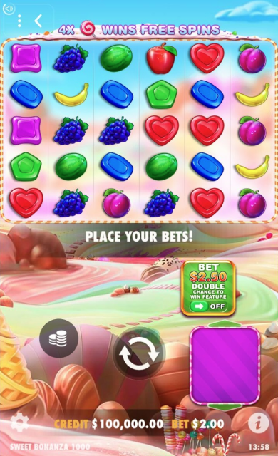 Sweet Bonanza 1000 in the mobile version of Pinnacle Casino
