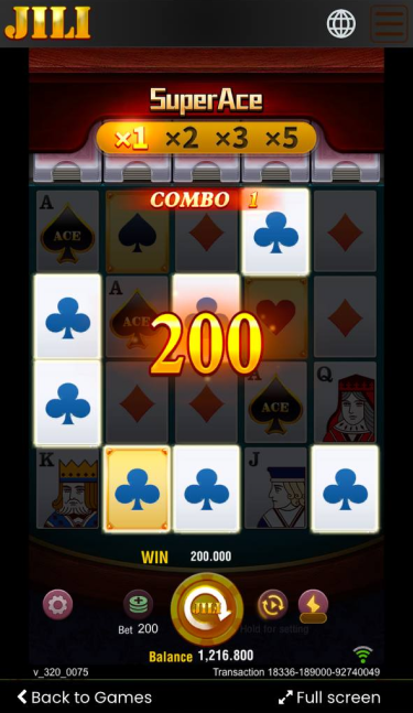 Winning in the Super Ace app